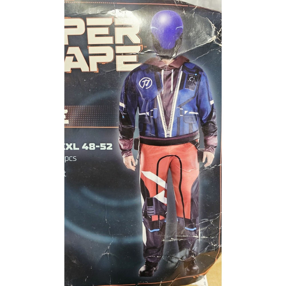 Hyperscape Ace Halloween Costume Cosplay Ubisoft Adult Size Plus XXL 48-52 New